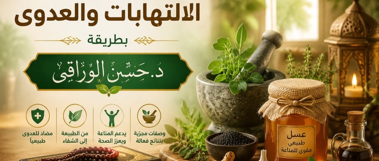🕌🍯 علاج الالتهابات والعدوى بطريقة د. حسن الورّاقي 🌿🔥