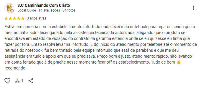 depoimento de cliente infortudo