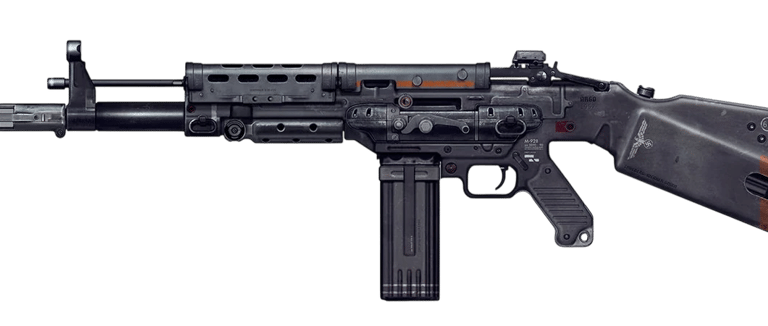 STG-60 rifle from Wolfenstein, retro-futuristic 3D printed replica original version