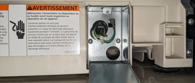 Dishwasher electrical connection box