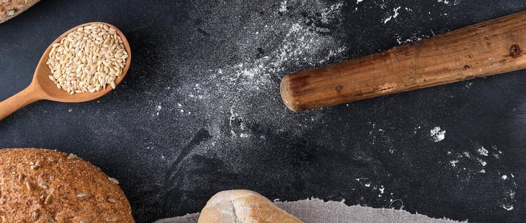 Flour, grains and bread composition