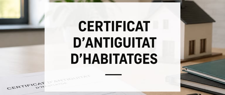 Certificat d'antiguitat d'habitatges per tràmits urbanístics i cadastrals osona i vallès oriental