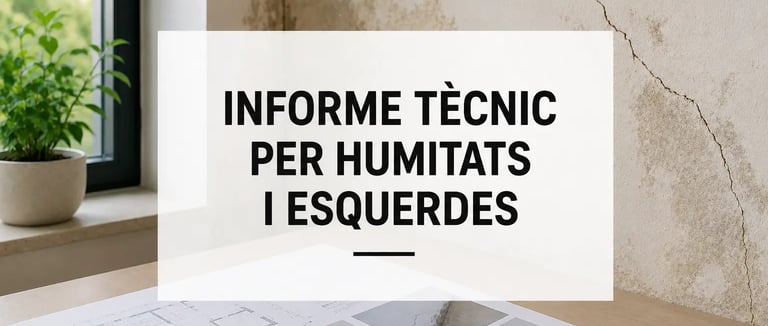 Informe tècnic per humitats, esquerdes i patologies constructives a Osona