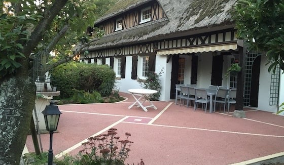 Béton drainant brique pour une terrasse