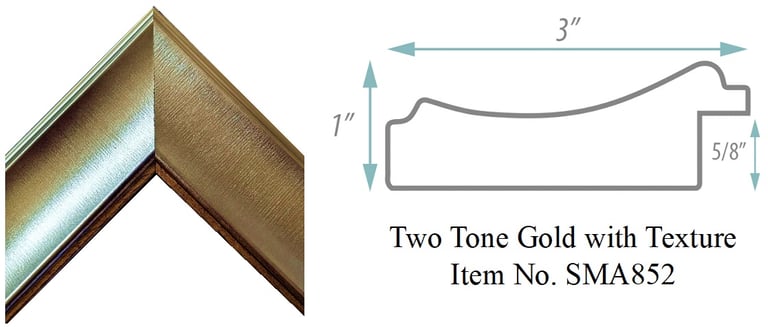 Two Tone Gold with Texture Picture Frame Item No. SMA852