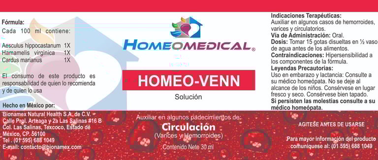 Diseño e impresión de etiquetas para medicamento homeopático