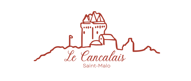 Logo de notre établissement "le Cancalais à Saint-Malo" représentation de la Tour Solidor