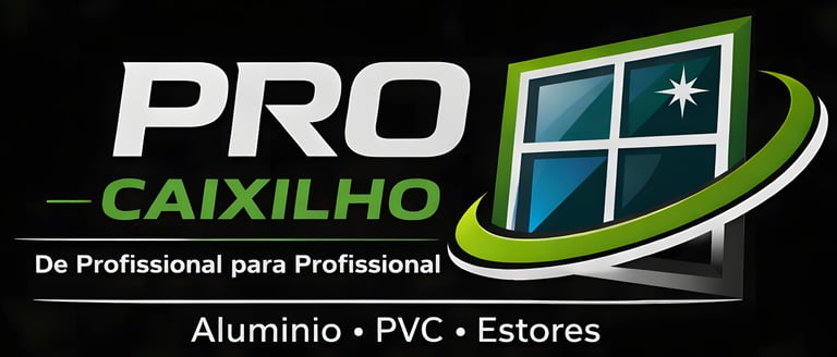 Logotipo da procaixilho, empresa de revenda de janelas e portas de alumínio e PVC e estores para pro