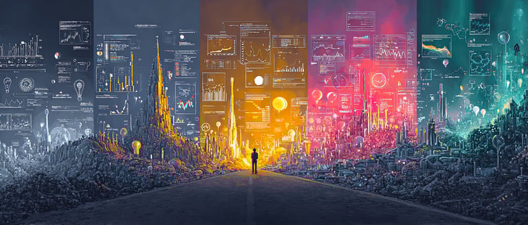 Data chaos landscape with all data merging