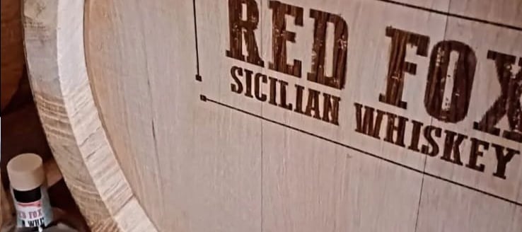 Sicilian Whiskey Botte pirografata