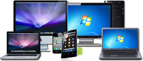 Multiple computer brands and cell phones