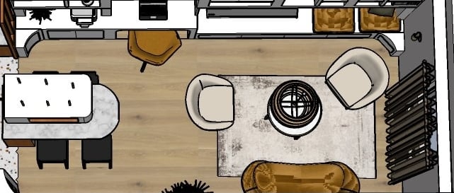 plan et visuel 3D architecte d'intérieur rubix