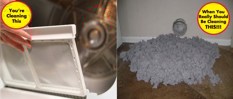 Lint Trap Cleaning, Duct Cleaning, Dryer Vent Cleaning