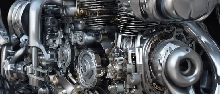 a motorcycle engine with a large engine and a large engine