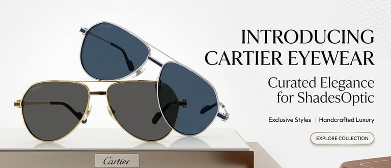 Cartier Santos de Cartier Aviator Sunglasses Gold and Black Edition with signature screw motif - Aut