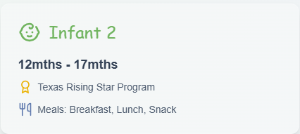 Infant 2 curriculum