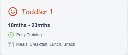 Toddler 1 curriculum