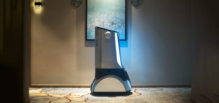 An image of a hotel robot