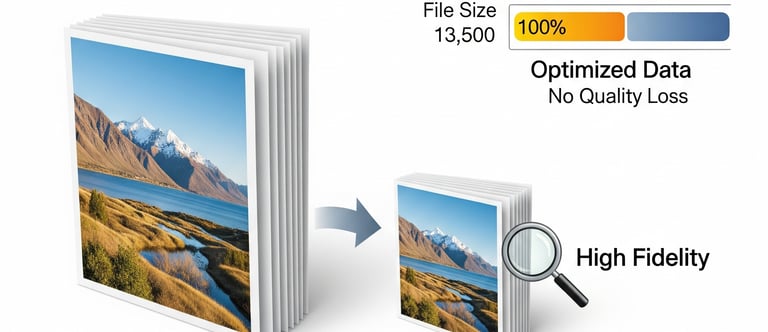 compression of PDF files while maintaining quality:
