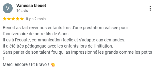 avis google freestyle football anniversaire