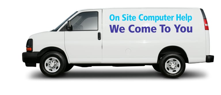 a van with our company name  showing we come to the customer only