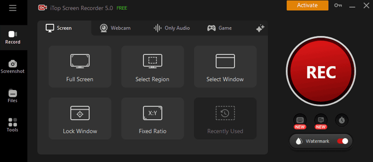 iTop screen recorder command-line interfaces (CLI)