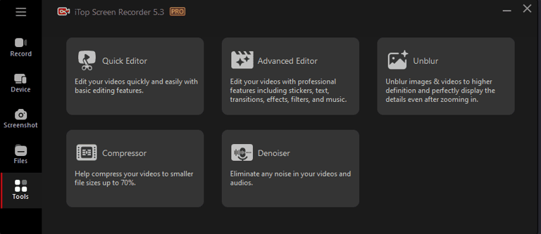 itop video editor terminal