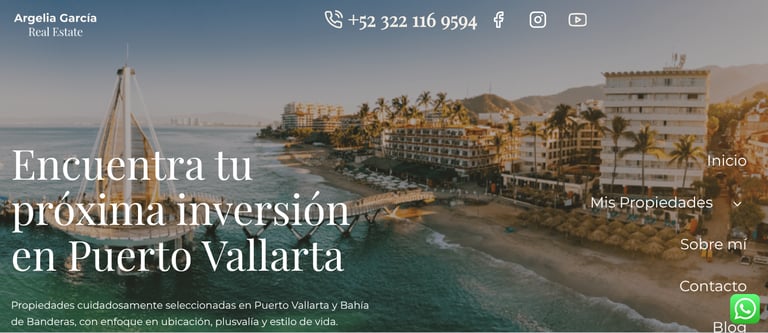 Lujosas propiedades frente al mar con vistas al muelle de Los Muertos y a los hoteles de Puerto Vall