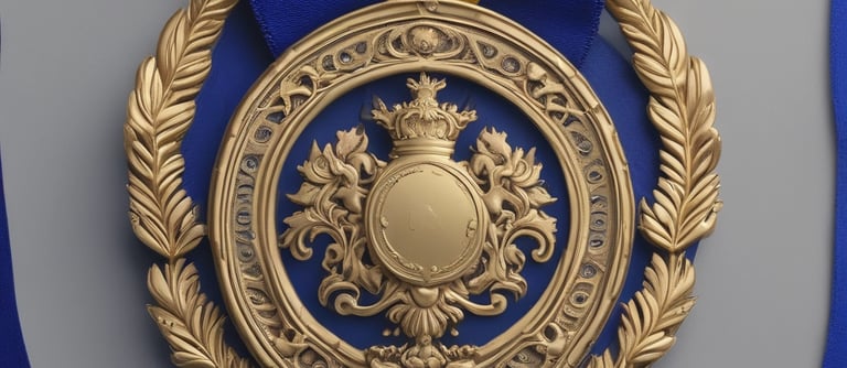 A prestigious award trophy displayed on a table.