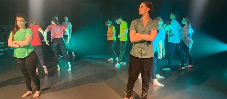 a man standing in a dance pose