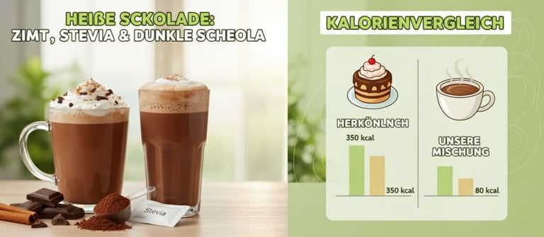 Low Carb heiße Schokolade mit Stevia und Mandelmilch – gesund, zuckerfrei und cremig.