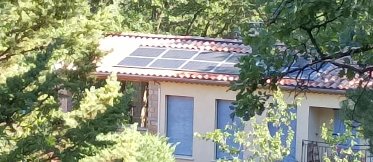 Solar Panels on neighbouring 'La Primelle.'