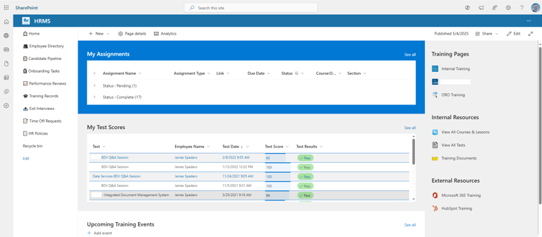 Employee Training with SharePoint, Forms, & Power Automate