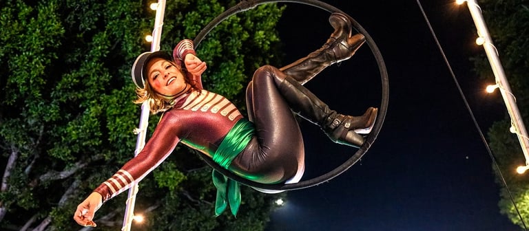 Becca Battoe shot by Jim Sabo for Parlour Confessions at Burbank Holiday in the Park 2022