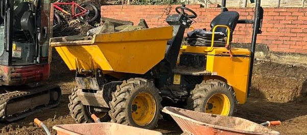Dumper hire for renovation site in Dudley and Sedgley