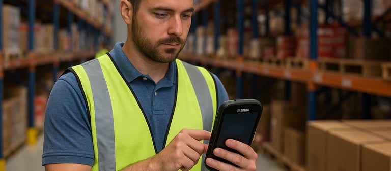Locação de coletores de dados para logística