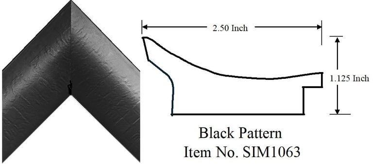 Black Pattern Picture Frame Pattern  Item No. SIM1063
