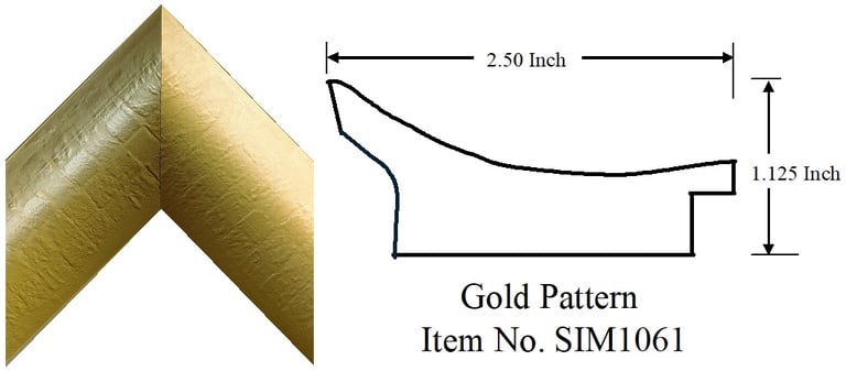 Gold Pattern Picture Frame Pattern  Item No. SIM1061