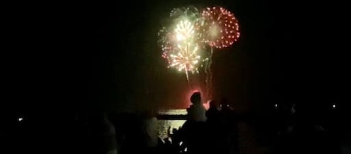 Feuerwerk Silvester Hawai'i Honolulu Waikiki Annerschtwo