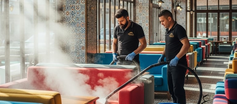 Terraura kafe restoran koltuğu temizliği Antalya - yerinde koltuk yıkama
