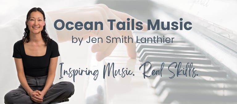 piano keyboard image with a hand poised over the keys