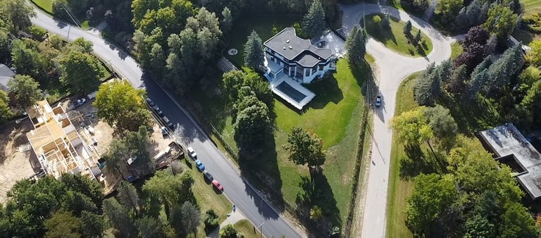 Drone footage from a natural heritage evaluation in King City.