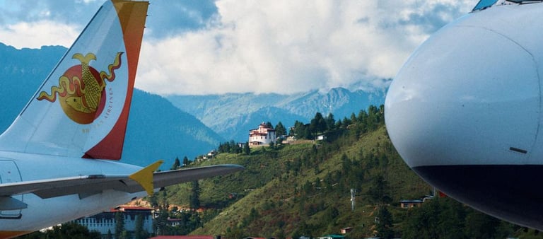Airlines-Taking-off-From-Paro=International-Airport