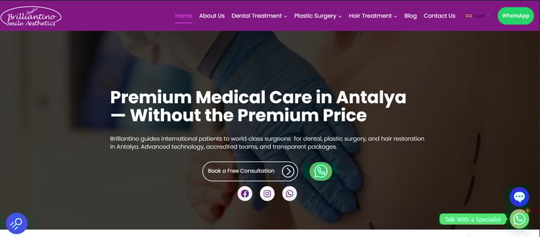 Brilliantino SA hero section