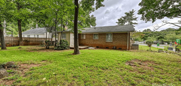 Picture of rear yard of project house