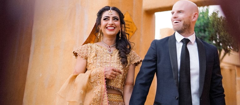 Top UAE wedding photographer captures romantic beach ceremony in Abu Dhabi.