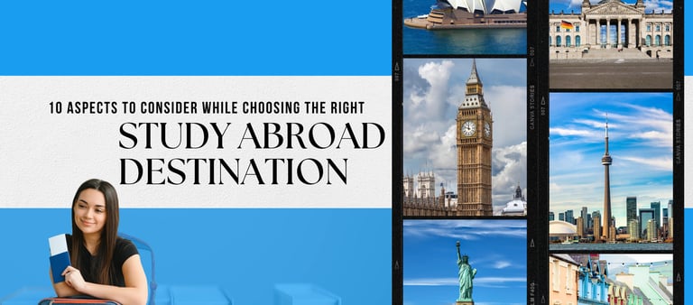 Top 10 aspects to consider while studying abroad