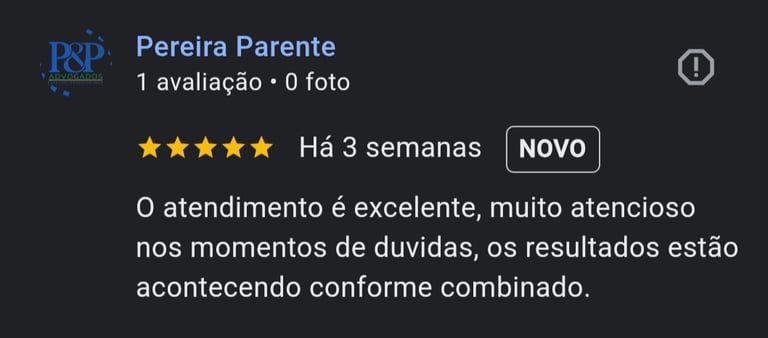 depoimento 5 estrelas