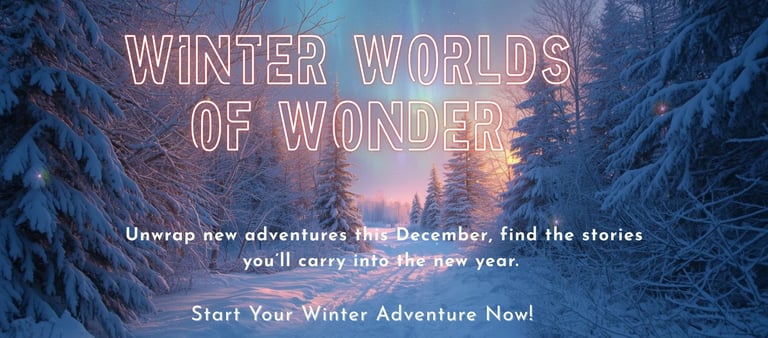 Winter worlds of wonder, unwrap new adventures of action and excitement in fantasy and sci-fi.