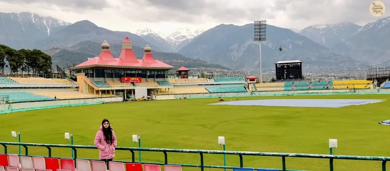 HPCA Stadium Dharamshala scenic view.